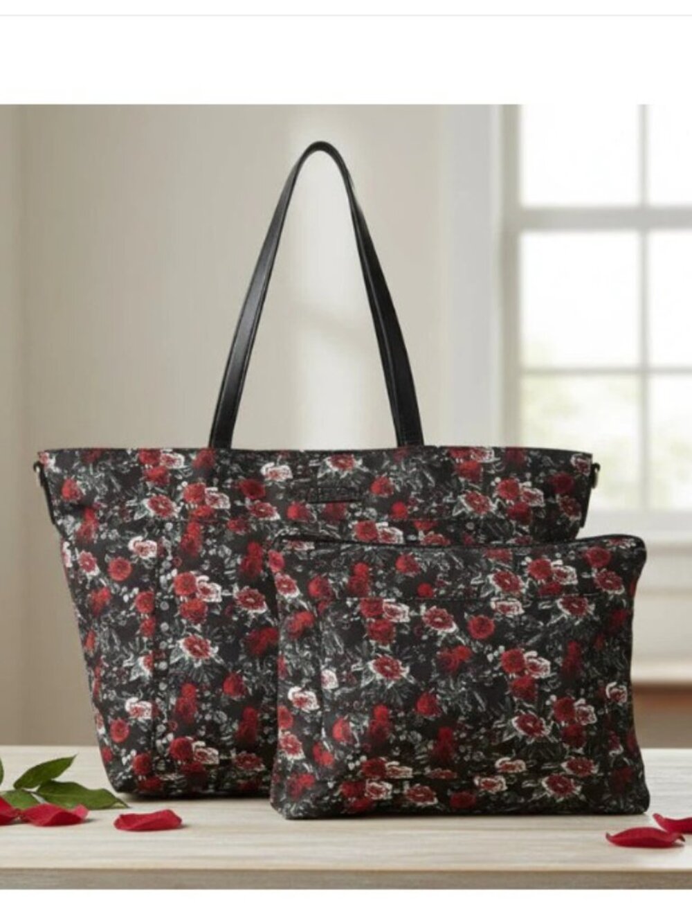 Rebecca Minkoff Logan Floral Nylon Baby Bag Tote Rose Crossbody